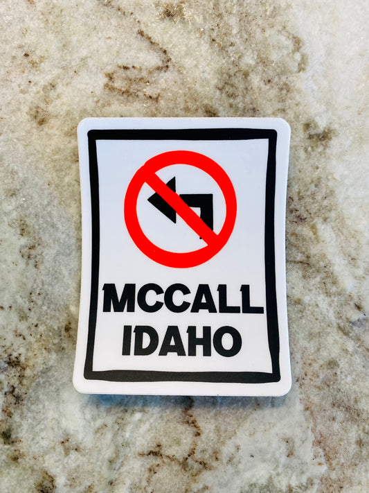 No Left Turn McCall Sticker