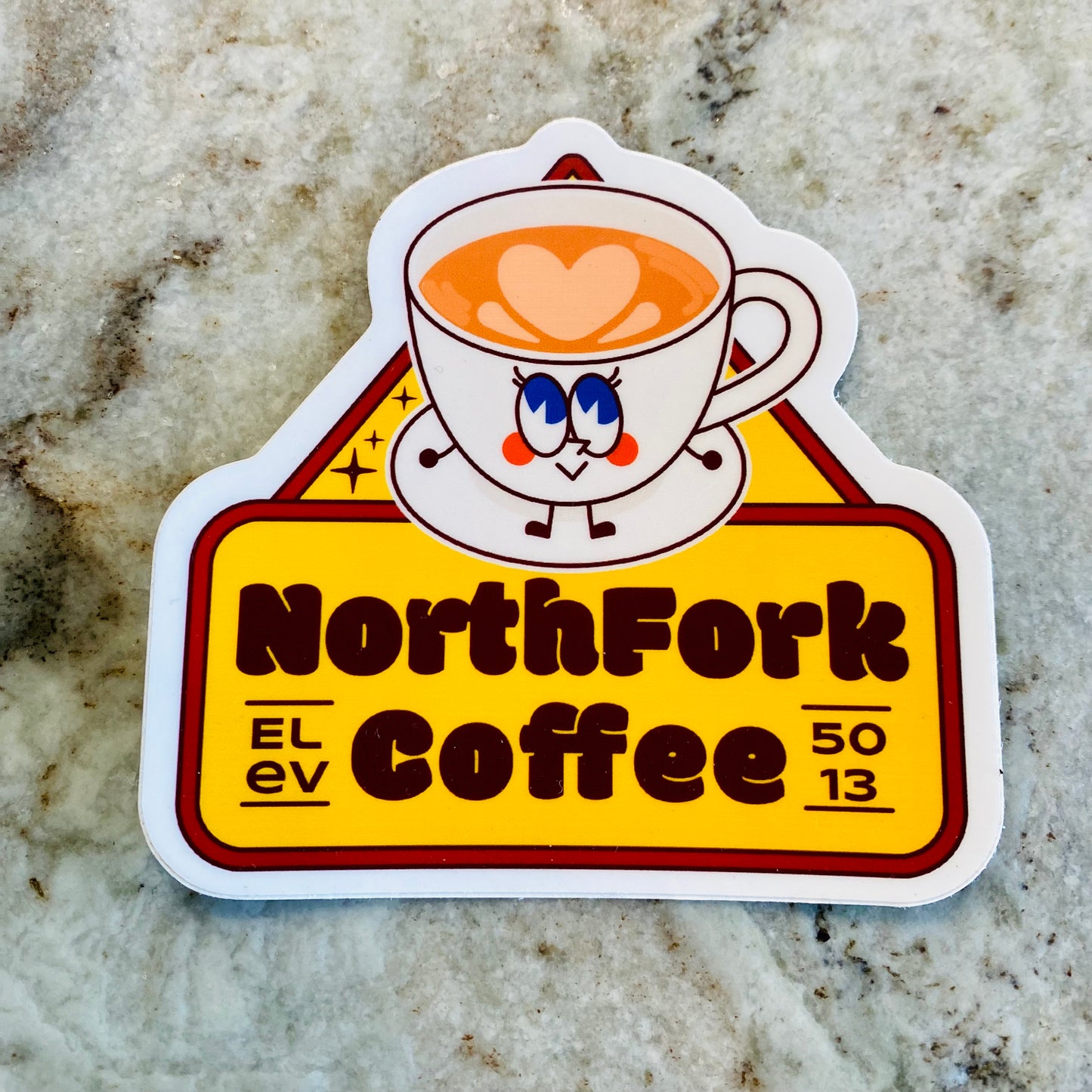 Retro NorthFork Coffee Sticker